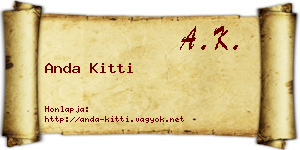 Anda Kitti névjegykártya