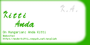 kitti anda business card